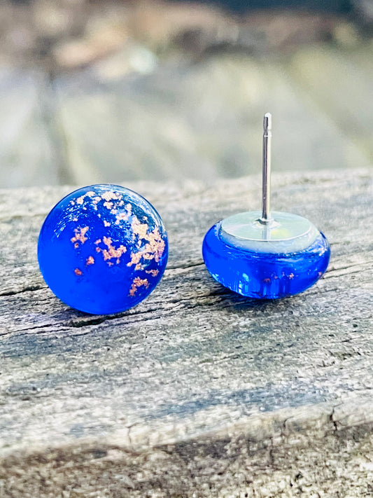 P'tites boules planètes terre Bleu marin or