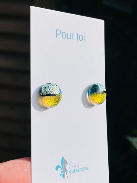 Moitié-moitié jaune soleil or