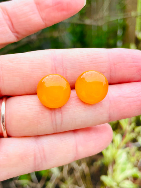 Boucles d’oreilles oranges opaque