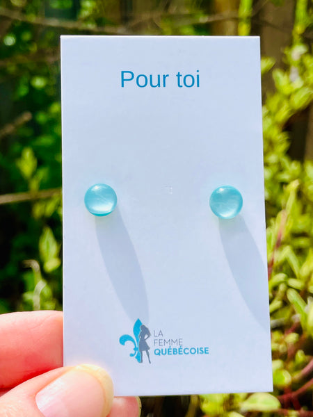Boucles d’oreilles bleu palette
