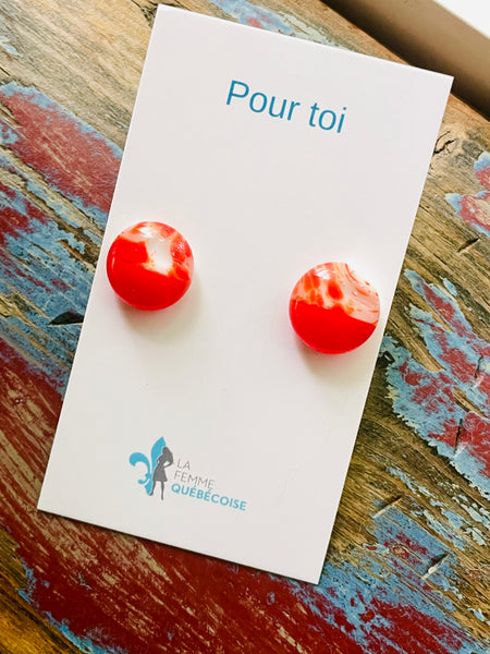 Moitié moitié orangé tacheté