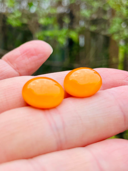 Boucles d’oreilles oranges opaque