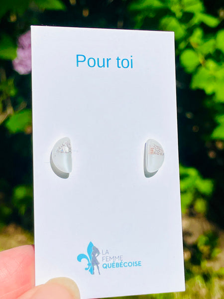 Demi-lune argent-blanc