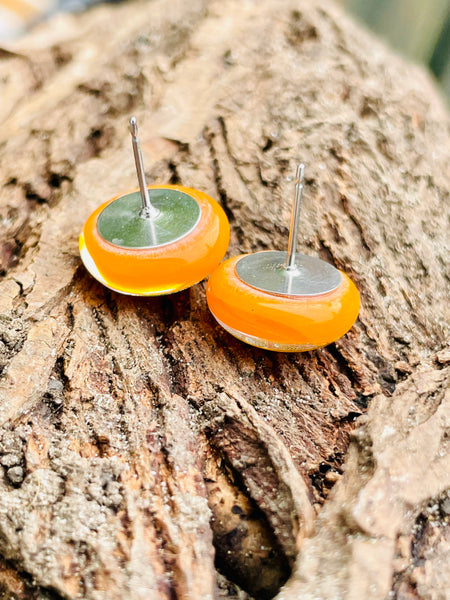 Boucles d’oreilles oranges opaque