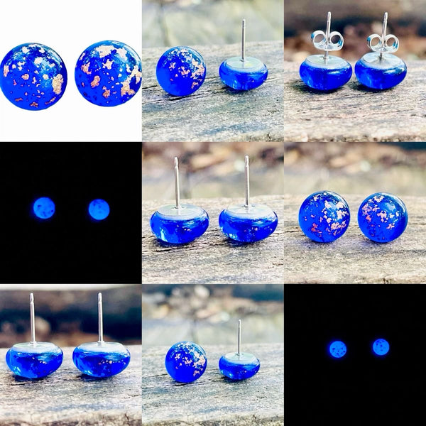 P'tites boules planètes terre Bleu marin or