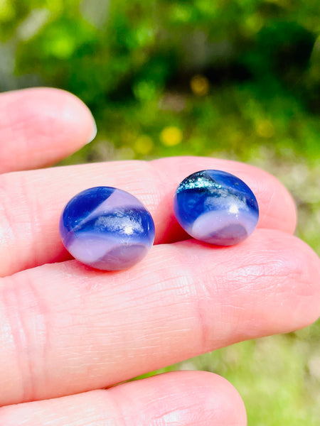 Boucles d’oreilles mauve-lilas