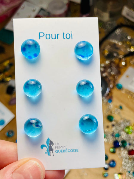 Collection Brille dans le noir bleu Aqua