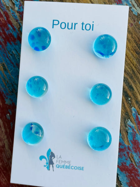Collection Brille dans le noir bleu Aqua