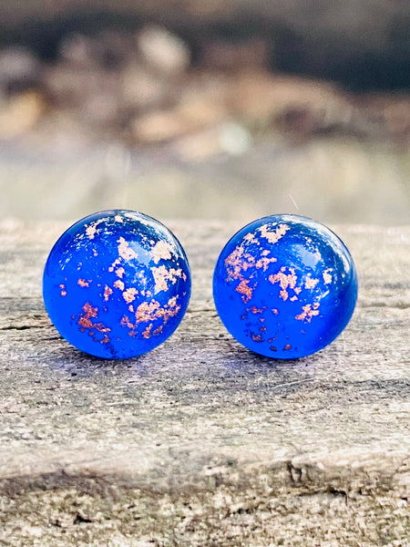 P'tites boules planètes terre Bleu marin or