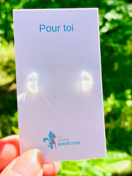 Demi-lune argent-blanc
