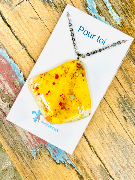 Collier Jaune soleil joie de vivre
