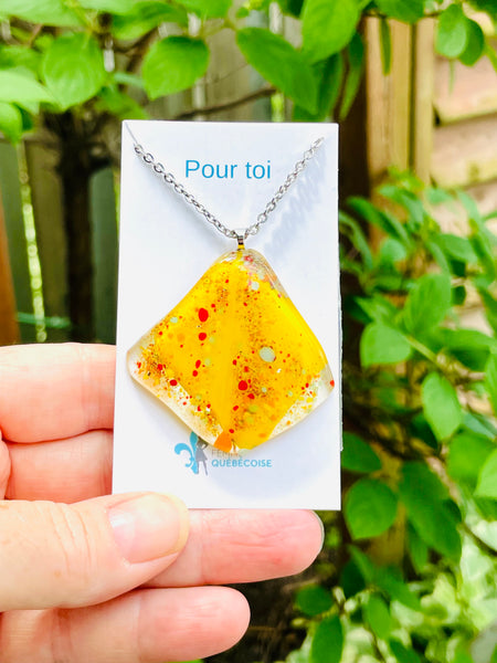 Collier Jaune soleil joie de vivre