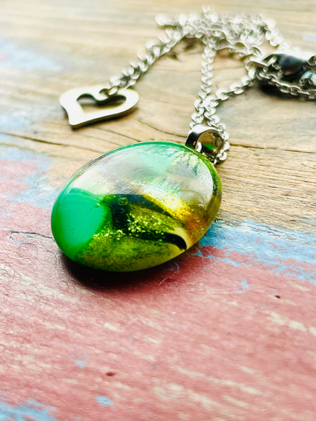 Ensemble vert argenté noir